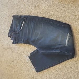 Old Navy OG Straight High Rise Frayed Jeans